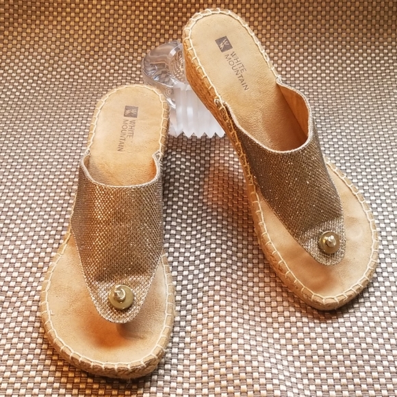 white mountain sparkle sandals